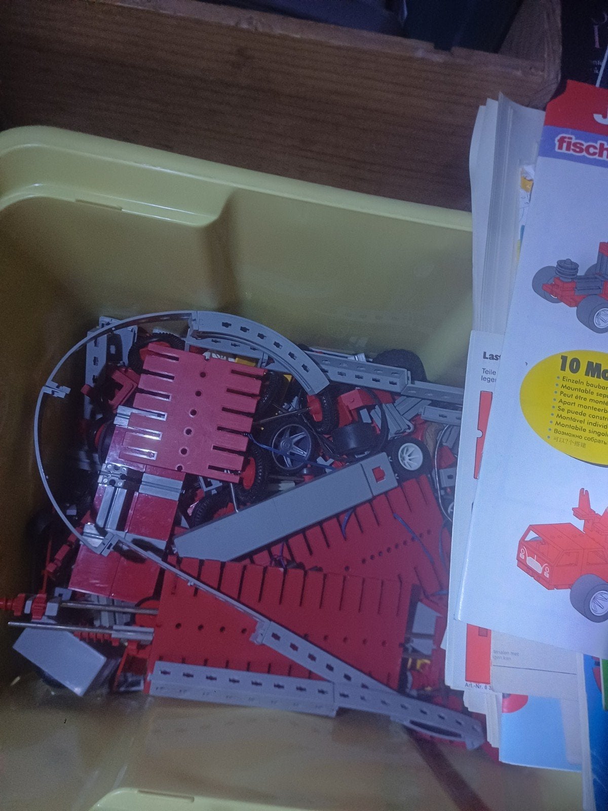 Bak fischertechnik, Ophalen, Gebruikt