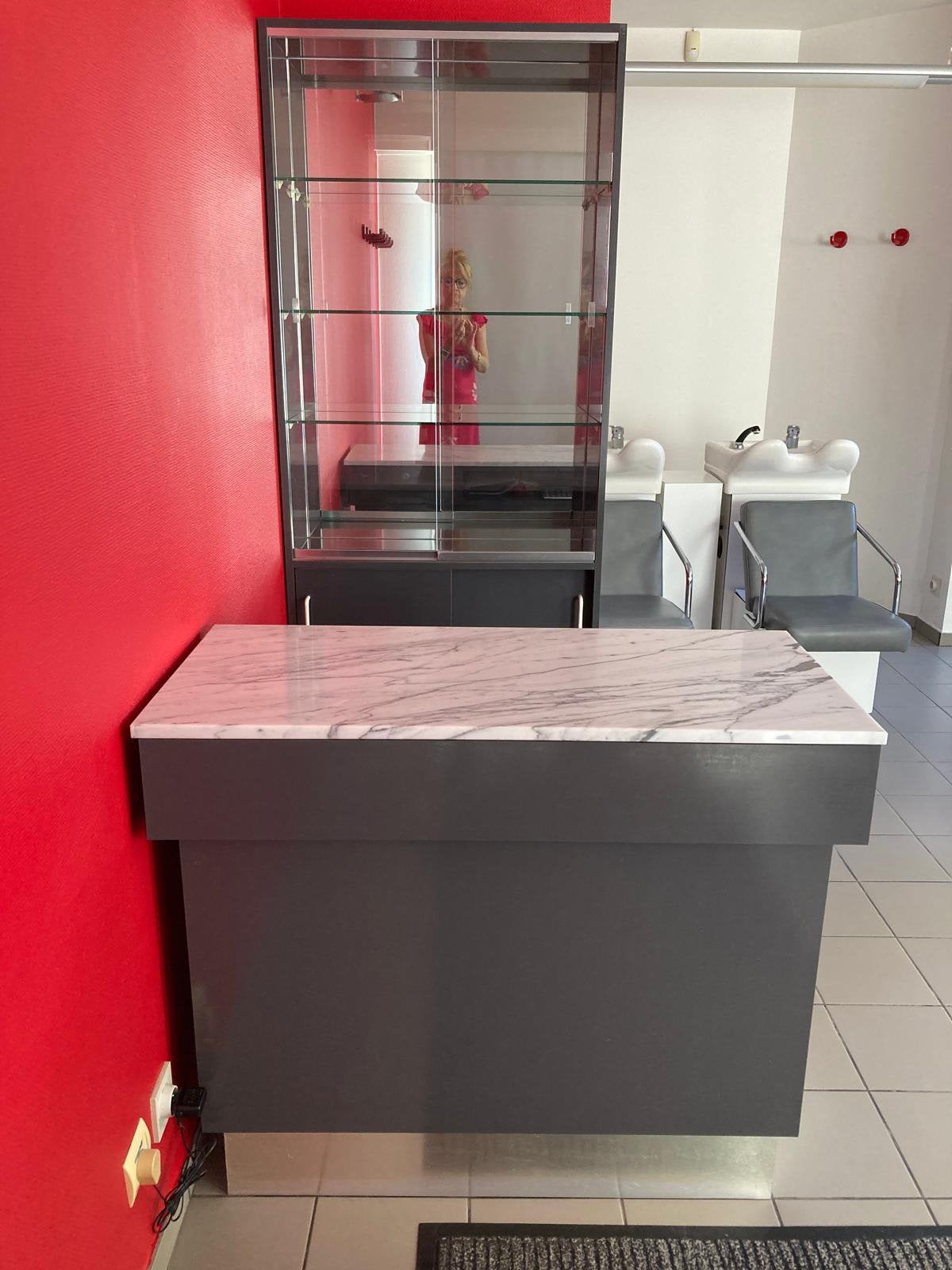Toonbank - (antraciet)-kapsalon inrichting, Ophalen