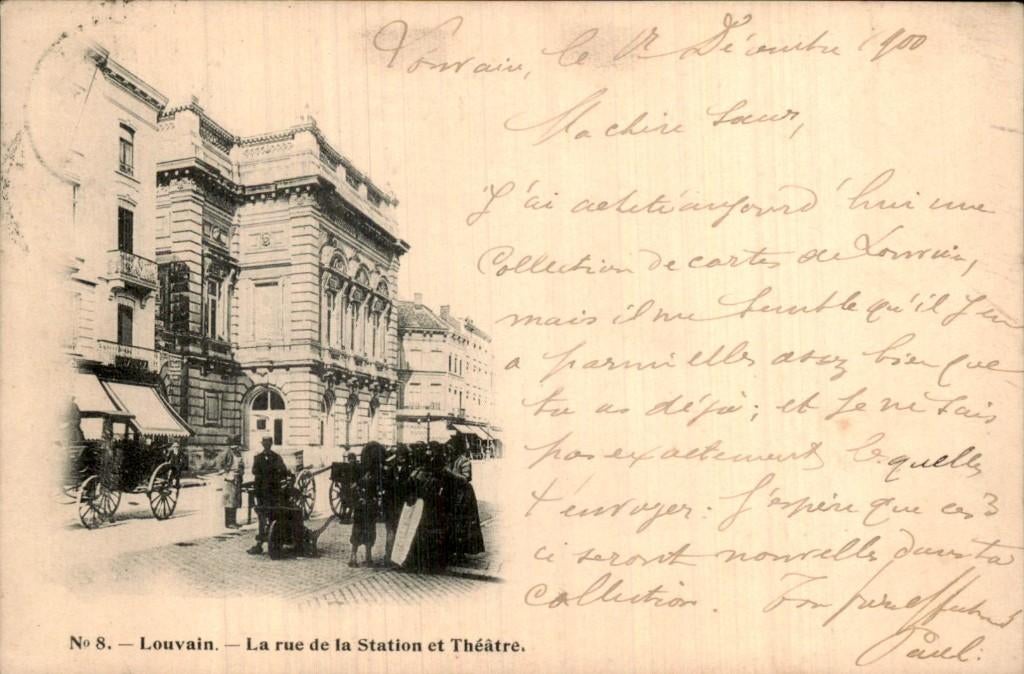 Louvain Leuven - Rue de la Station, Verzamelen, Ophalen of Verzenden, Gelopen