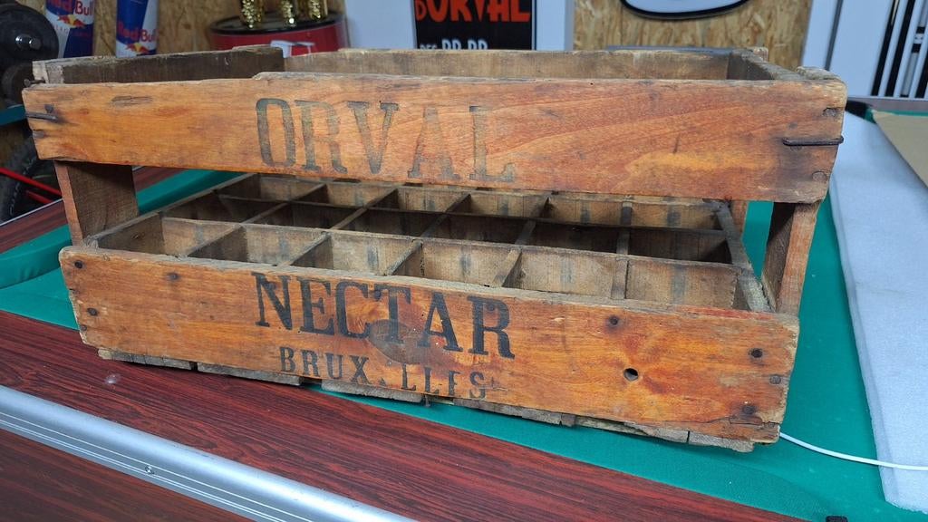 Orval.  Ancien casier en bois., Collections, Enlèvement ou Envoi, Bouteille(s)