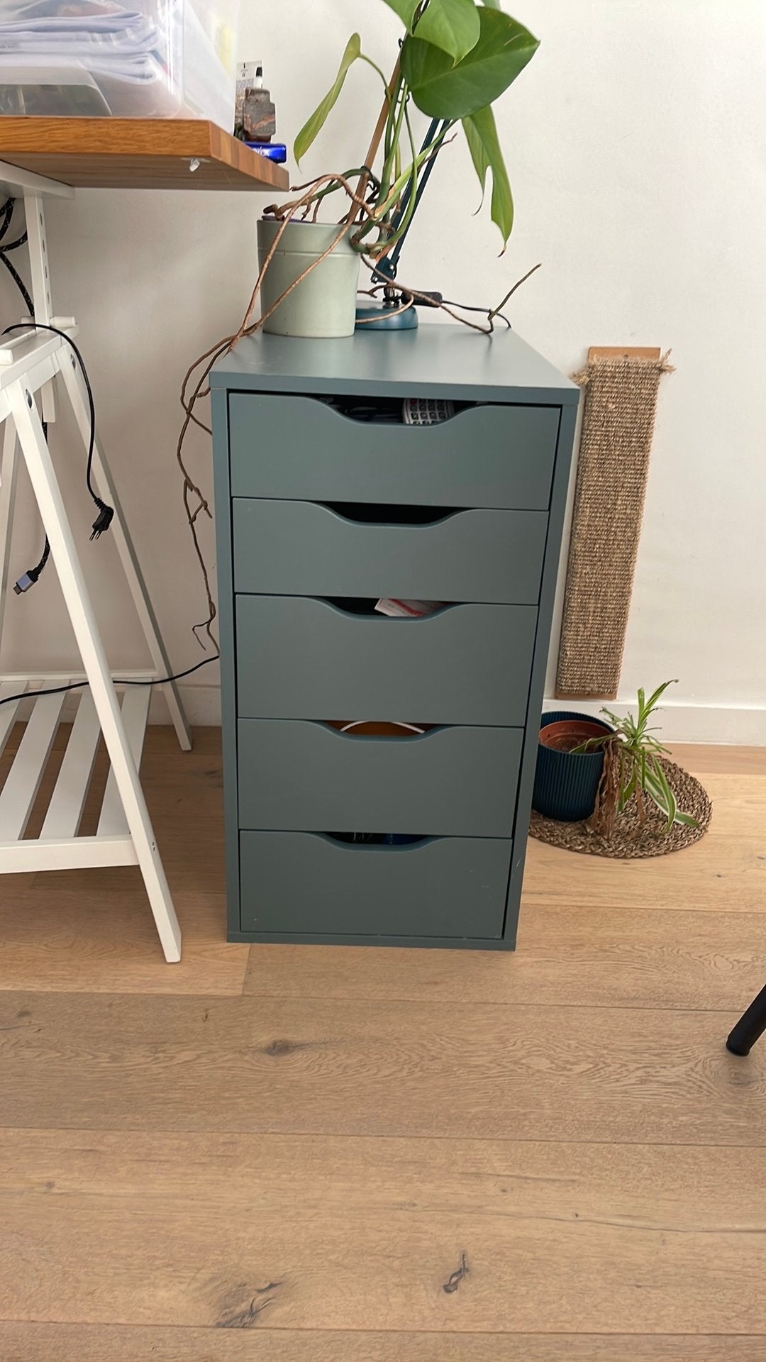 Ikea ladenkast bureau grijs blauw hxbxd 69x36x58, Huis en Inrichting, Kasten | Ladekasten, Ophalen, Zo goed als nieuw
