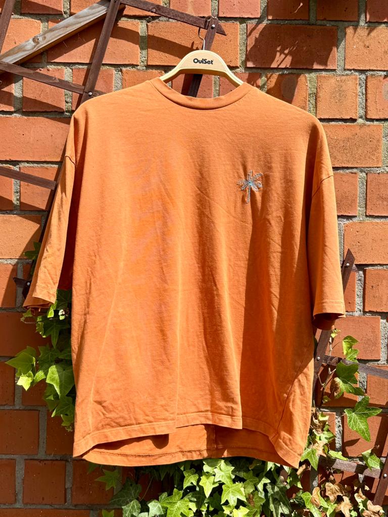 Asos design Oversized T-Shirt Palm Washed Orange Size M, Kleding | Heren, Ophalen of Verzenden, Zo goed als nieuw, Maat 48/50 (M)