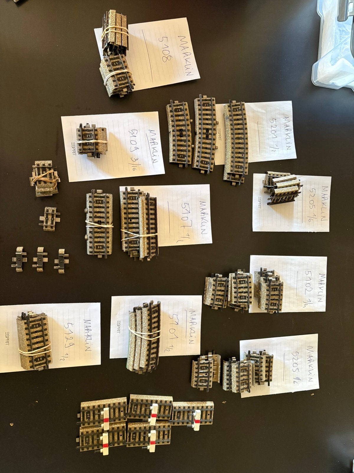 MARKLIN GEBOGEN RECHTE RAILS + 1/2 + 1/4 + divers, Ophalen, Gebruikt, Rails, Analoog