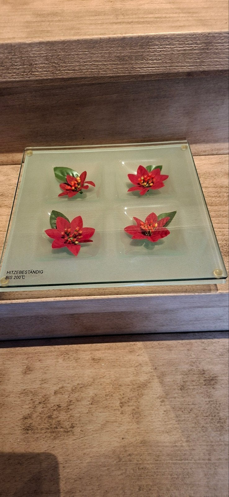 Decoratieve schotel of onderlegger, Ophalen, Nieuw, Hittebestendig, Glas