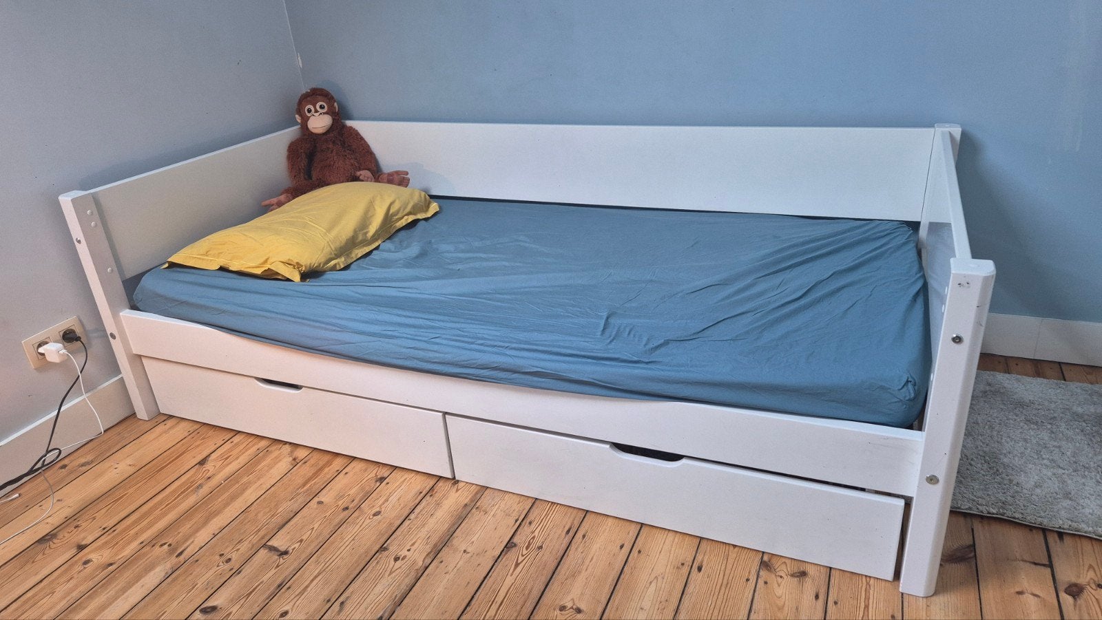 Flexa wit bed met laden, Ophalen, Gebruikt, 100 cm of meer, Matras