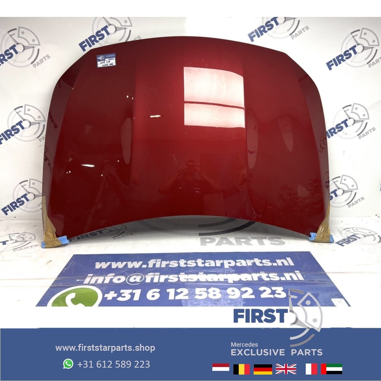 W177 V177 A45S AMG MOTORKAP A KLASSE A45 ROOD/GEEL/WIT/ZWART, Auto-onderdelen, Gebruikt, -, Voor, Ophalen of Verzenden