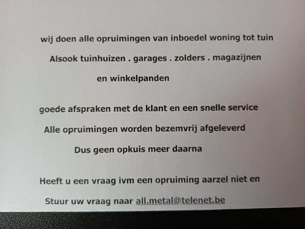 Alle inboedel opruimingen