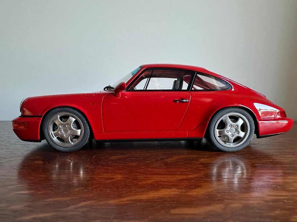 porsche 964 rs rood 1:18 nieuw, Ophalen of Verzenden, Nieuw, Auto