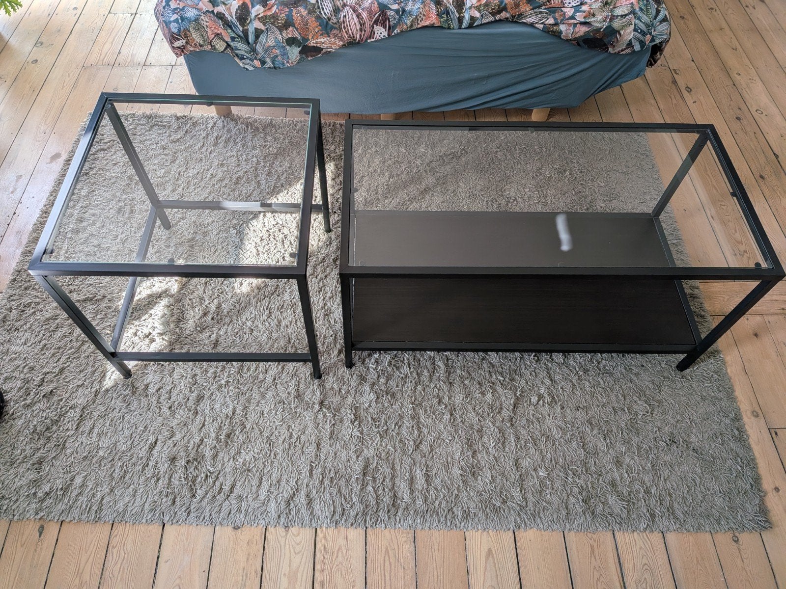 Tables gigognes IKEA VITTSJÖ 90x50x50cm, Enlèvement, Verre