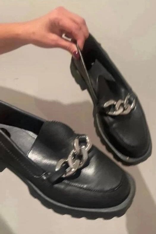Mocassin, femme, 39. C&A, Comme neuf, Chaussures basses, Noir, Envoi