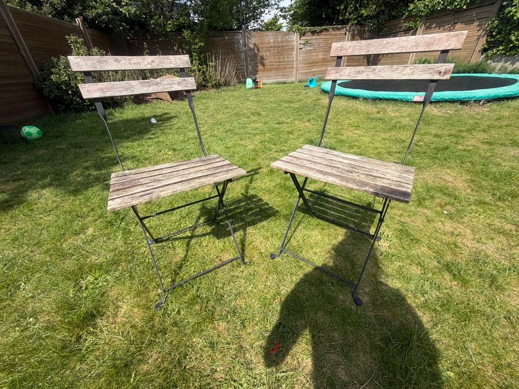 2 tuin stoeltjes, Ophalen, Zo goed als nieuw