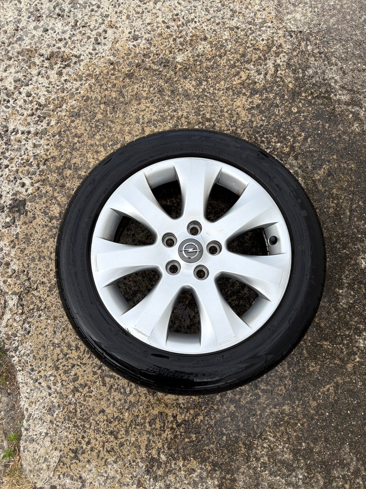 4 jantes alu Opel 17 pouces d’origine + 4 pneu neufs, Enlèvement, 17 pouces, Jante(s)