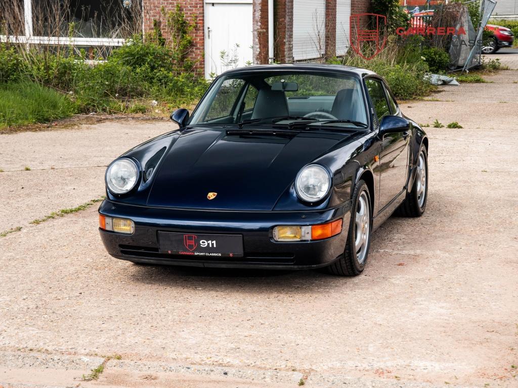 Porsche 911 964 Carrera 2 3.6 Coupé / model 1992 / manual g, Auto's, 4 zetels, Blauw, Leder, 2 deurs