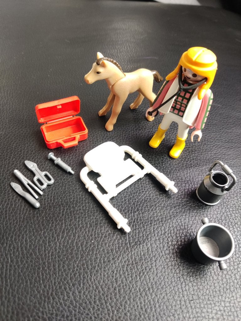 Playmobil vétérinaire, Comme neuf, City life, Figurines, Kit complet