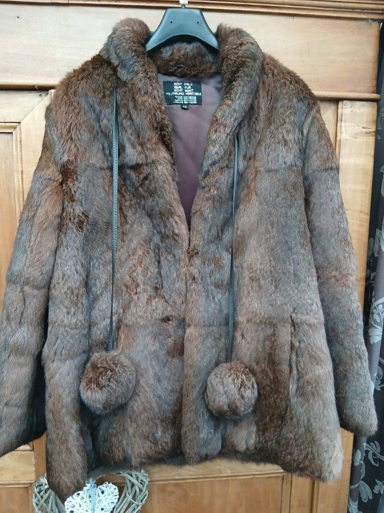 Veste en fourrure - Taille 42, Kleding | Dames, Jassen | Winter, Ophalen, Gauthy Wisimus, Maat 42/44 (L), Grijs