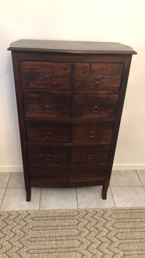Commode Koloniale stijl massief hout H119 B74 D39, Huis en Inrichting, Kasten | Ladekasten, Ophalen, Zo goed als nieuw