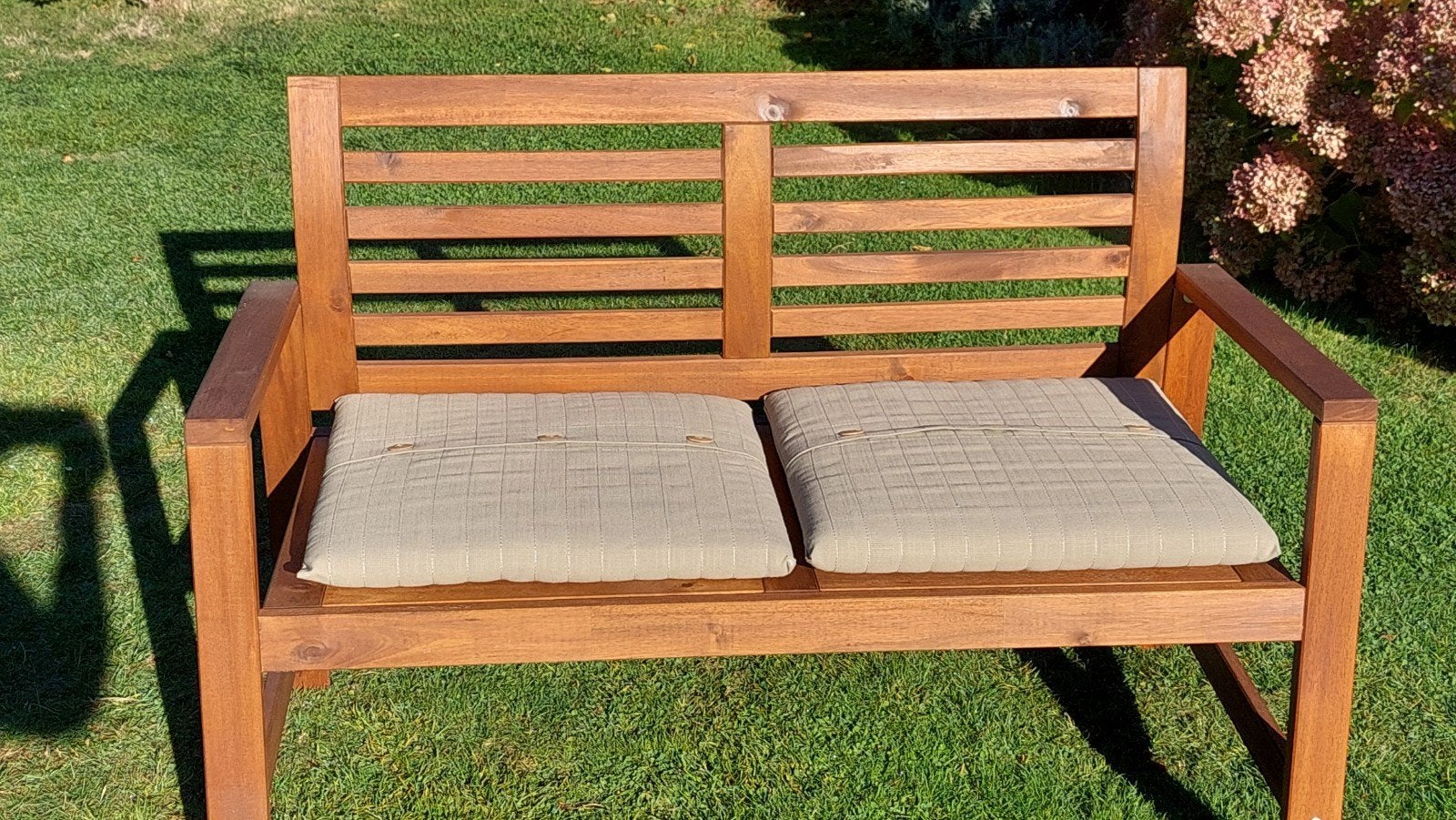 Banc + coussins, Jardin & Terrasse, Enlèvement, Comme neuf, Bois