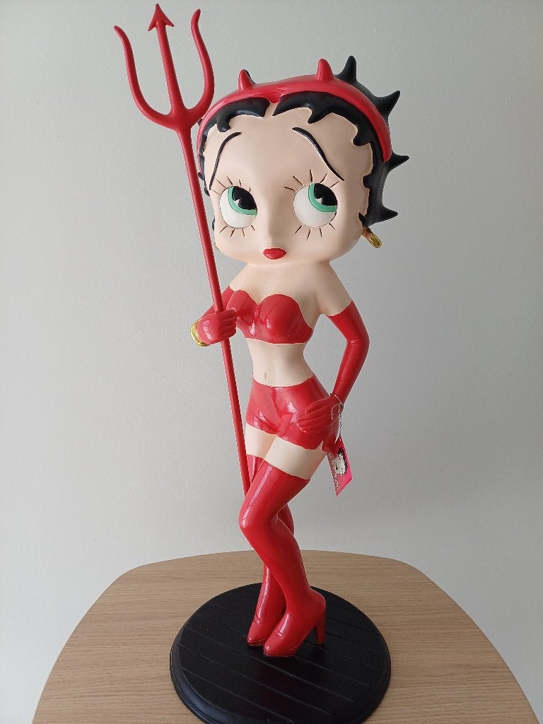 Vintage Betty Boop en Diablesse King Features Syndicate XXL, Enlèvement ou Envoi, Betty Boop, Statue ou Figurine