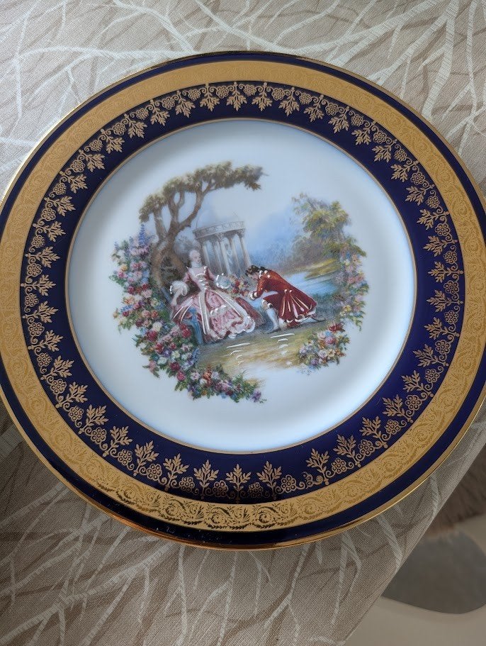 Vintage porseleinen bord Limoges, Ophalen of Verzenden