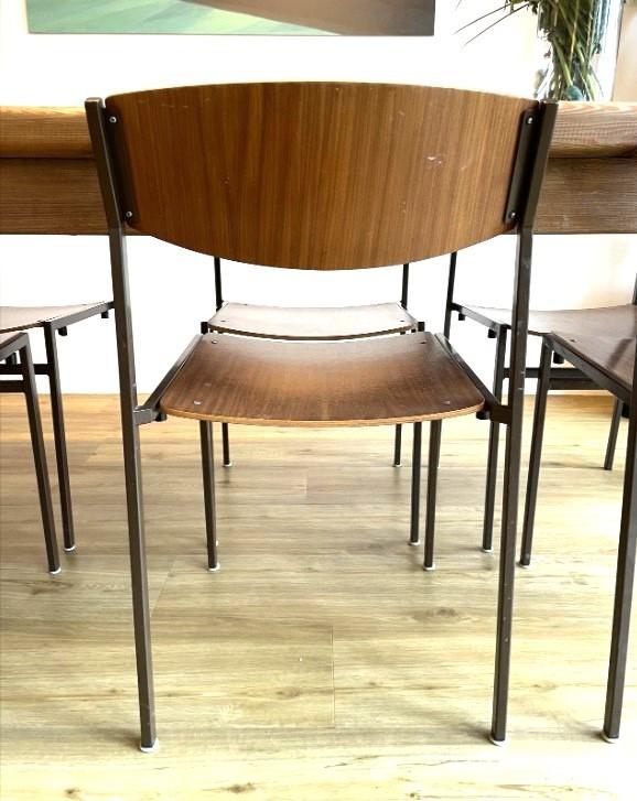 Set vintage stoelen uit ‘70 – Gijs van der Sluis – 4 STUKS, Maison & Meubles, Chaises, Enlèvement, Utilisé, Noir, Quatre