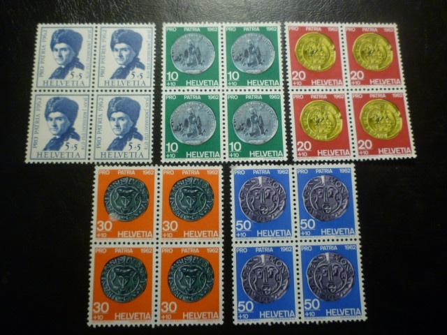 Zwitserland/Suisse 1962 Mi 751/755** Postfris/Neuf (4X), Verzenden