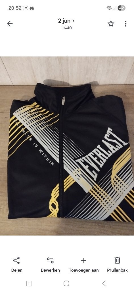 Vest everlast, Ophalen of Verzenden, Zo goed als nieuw, Maat 48/50 (M), Everlast