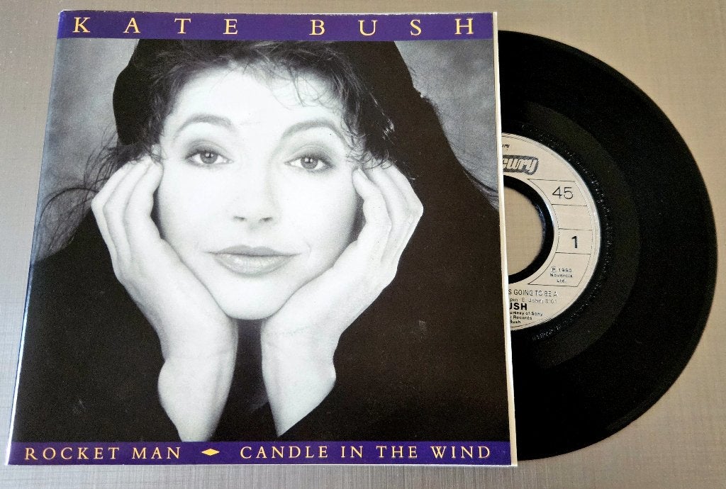 7" Single - Kate BUSH - Rocket Man, Avec poster, 7 inch, Utilisé, Rock et Metal