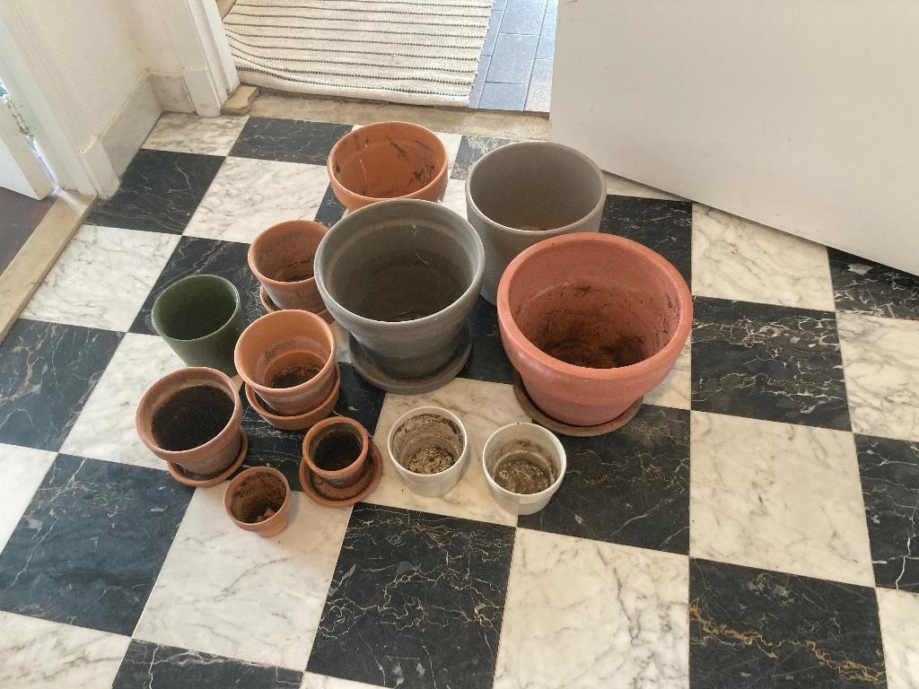 Bloempotten, Tuin en Terras, Bloempotten, Ophalen, Zo goed als nieuw, Rond