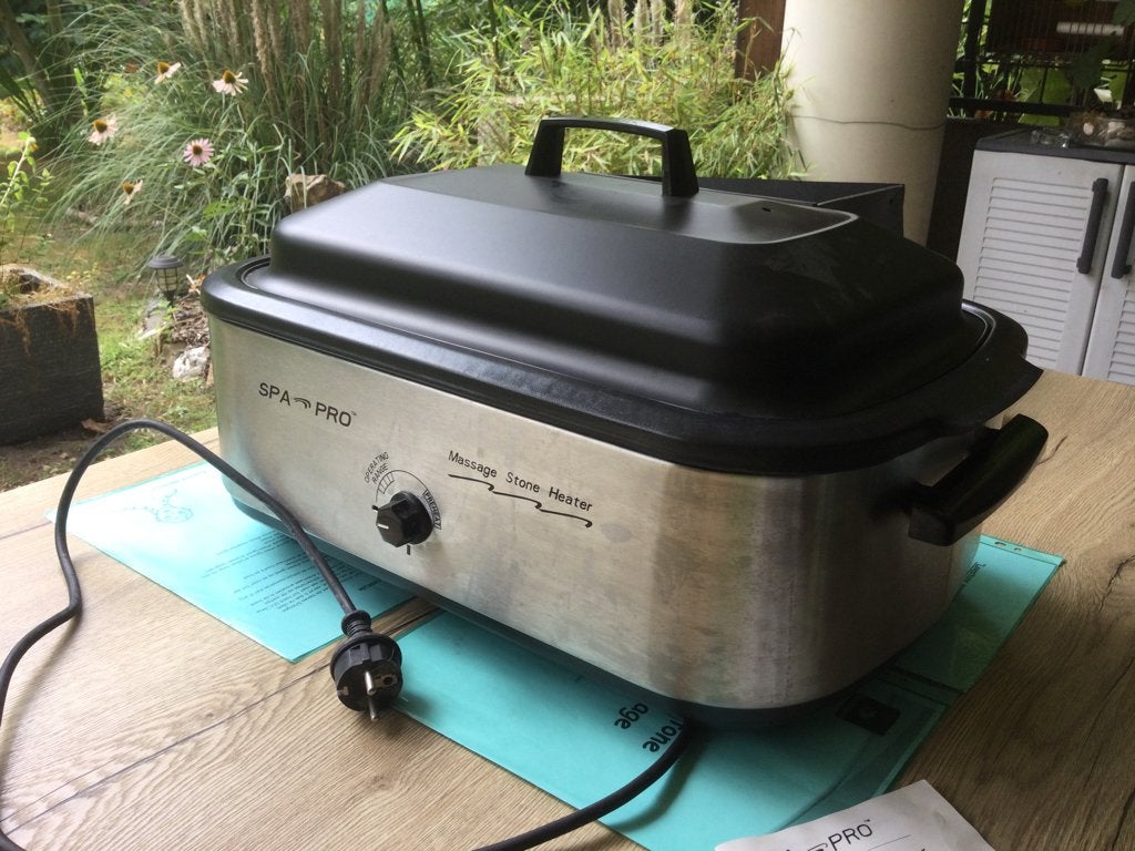 Spa Pro Massage Stone Heater + Set Lava stenen + Handleiding, Ophalen, Gebruikt, Hotstone
