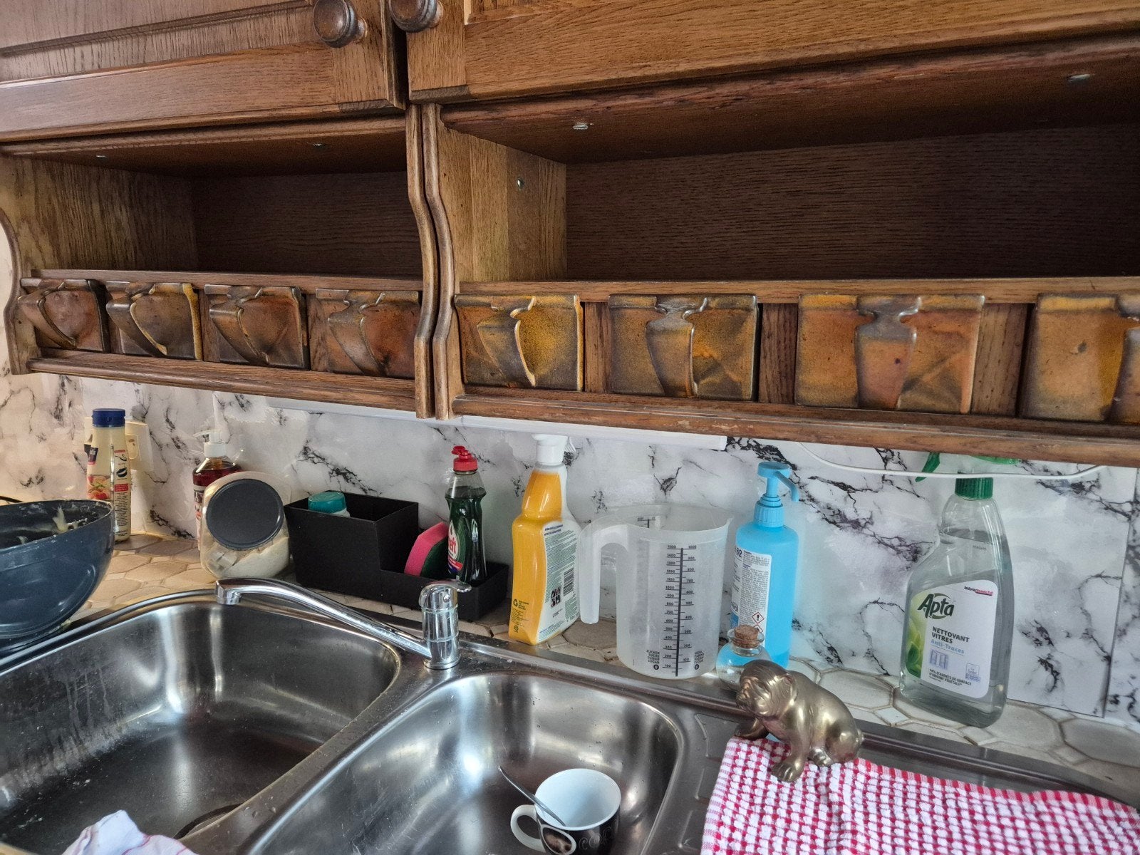 2 etageres chene pour cuisine equipee, Enlèvement