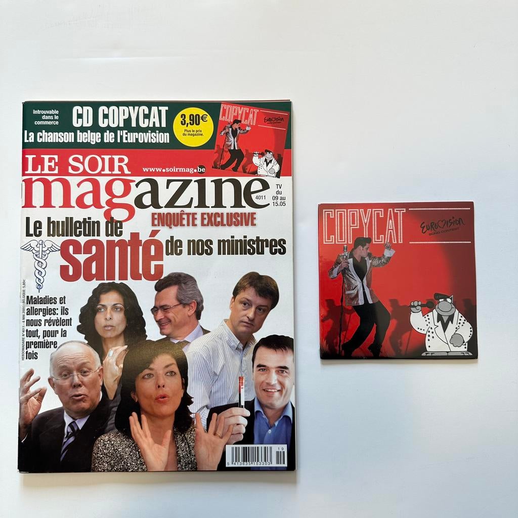 Philippe Geluck : Le Chat Le Soir Magazine + CD Eurovision, Enlèvement ou Envoi, Autres personnages, Neuf, Livre ou Jeu