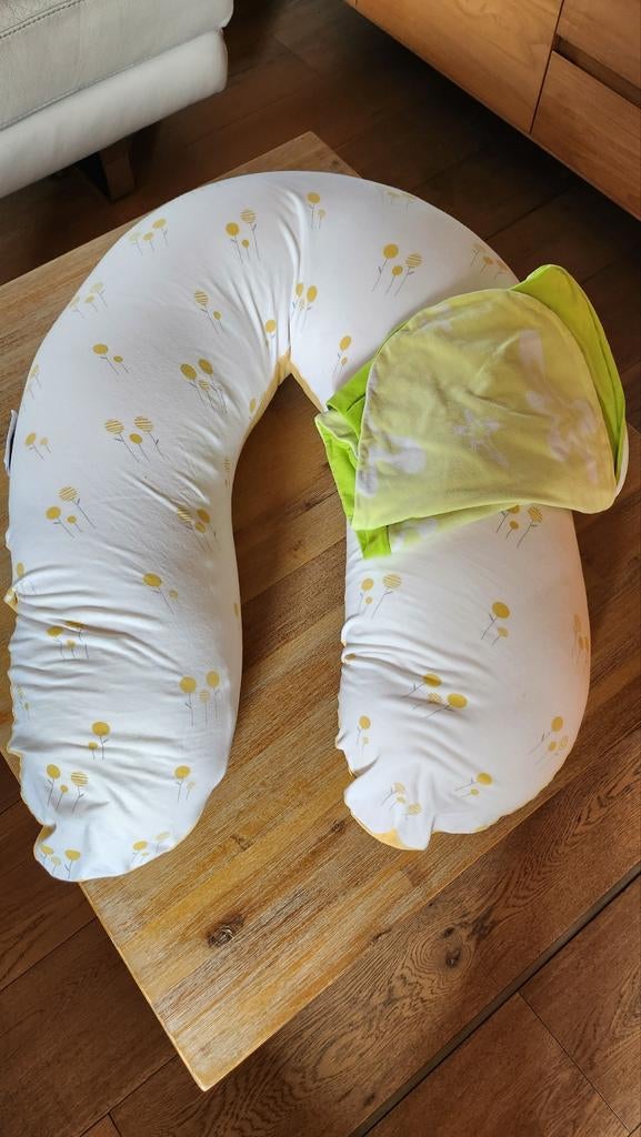 Zwangerschaps- en voedingskussen + extra hoes, Ophalen, Voedingskussen