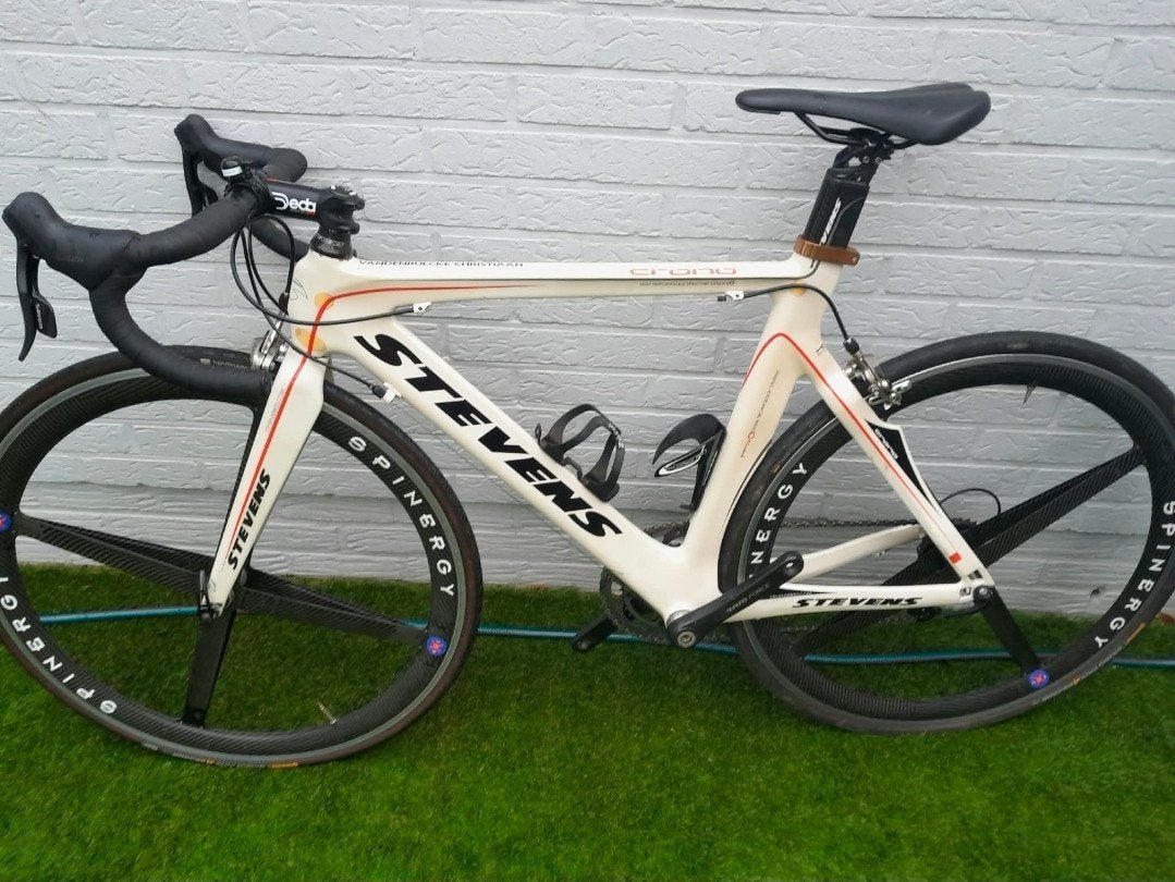 vélo en carbone Stevens avec roues Spinergy, Vélos & Vélomoteurs, Enlèvement ou Envoi, Carbone
