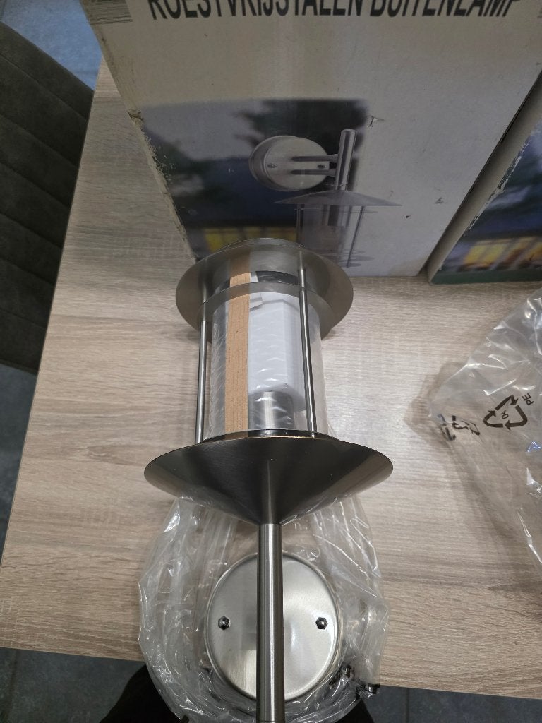 2 Buitenlampen twee stuks, Tuin en Terras, Ophalen, Staal, Wandlamp, Nieuw