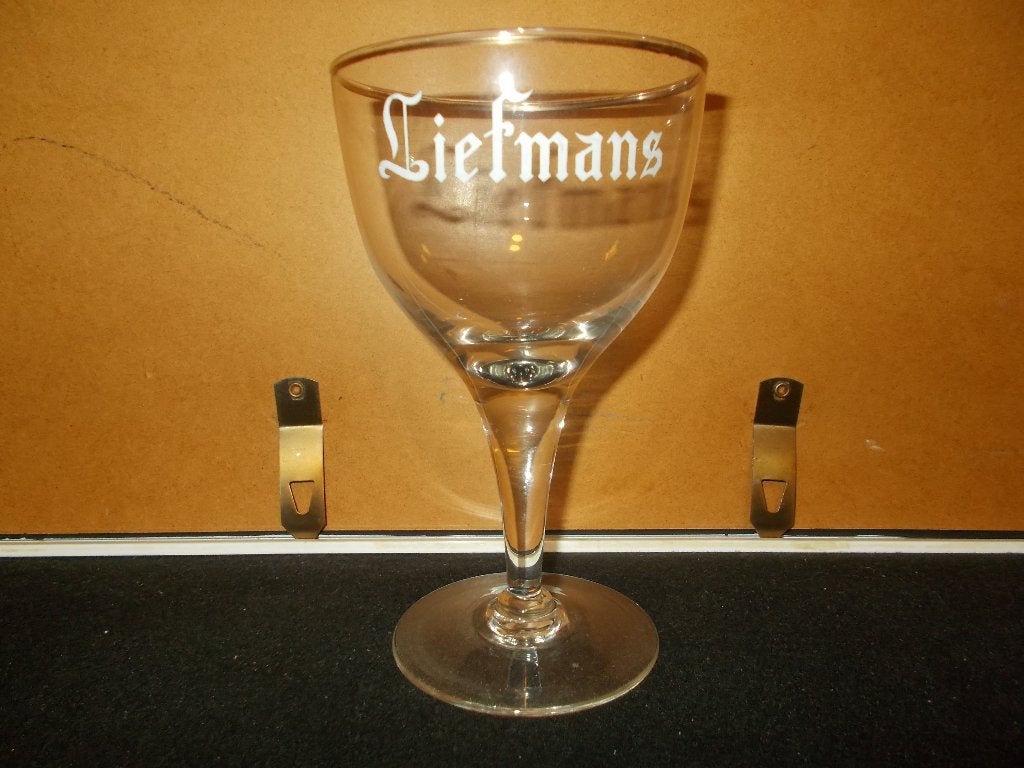 Oud kelkglas Liefmans - hoge voet - 282gram - hoogte 17,5cm., Ophalen, Gebruikt, Glas of Glazen, Duvel