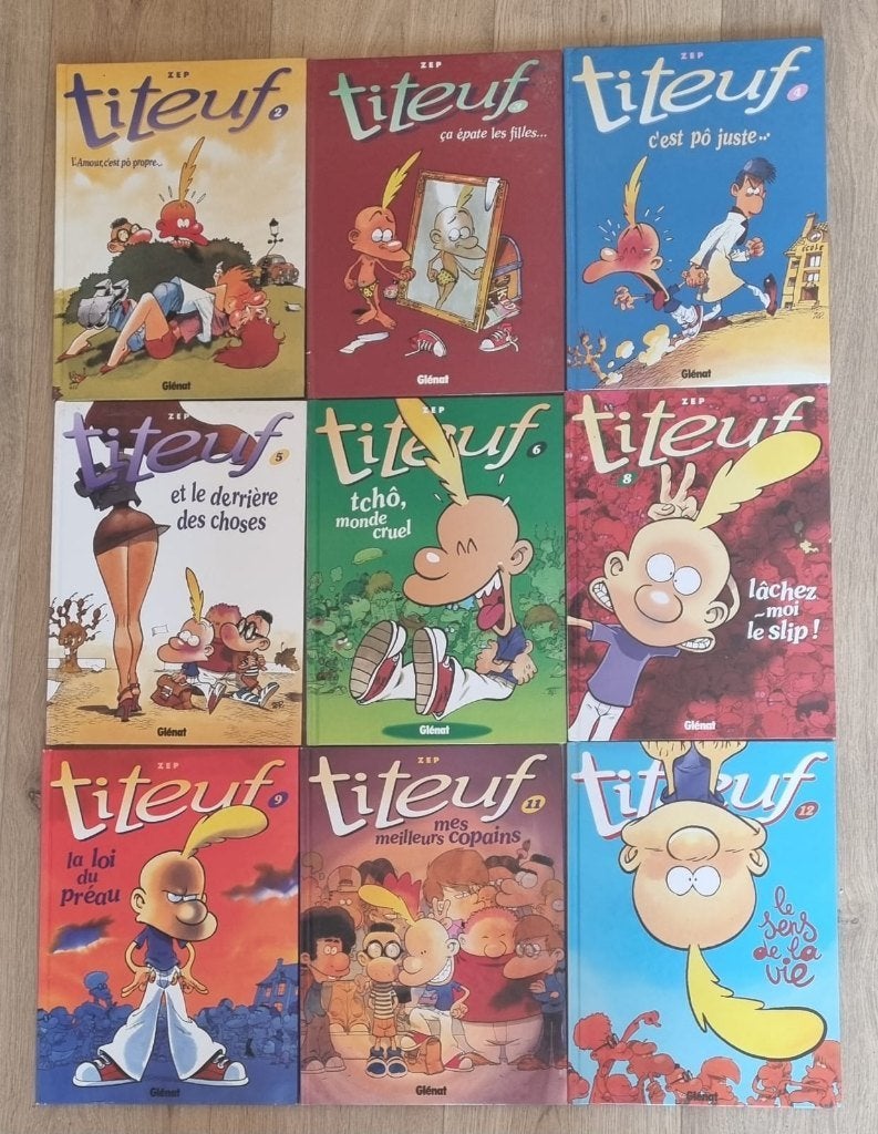 Titeuf - 9 albums, Plusieurs BD, Enlèvement ou Envoi, Comme neuf, Zep