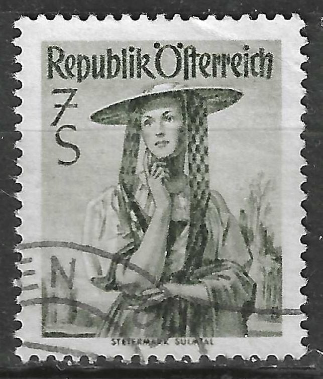 Autriche 1951/1952 - Yvert 807A - Costumes (ST), Envoi, Affranchi