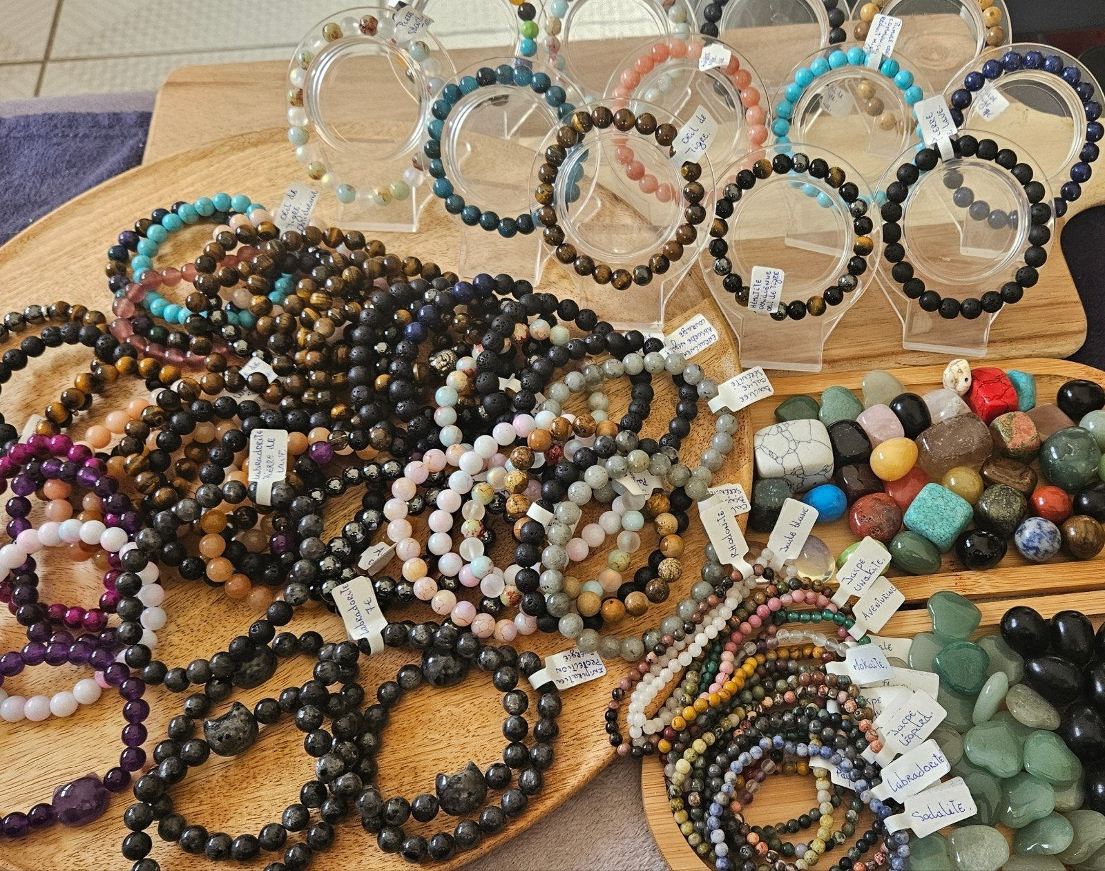 lot de 208 bijoux, pierres véritable, vente ou échange !, Enlèvement ou Envoi