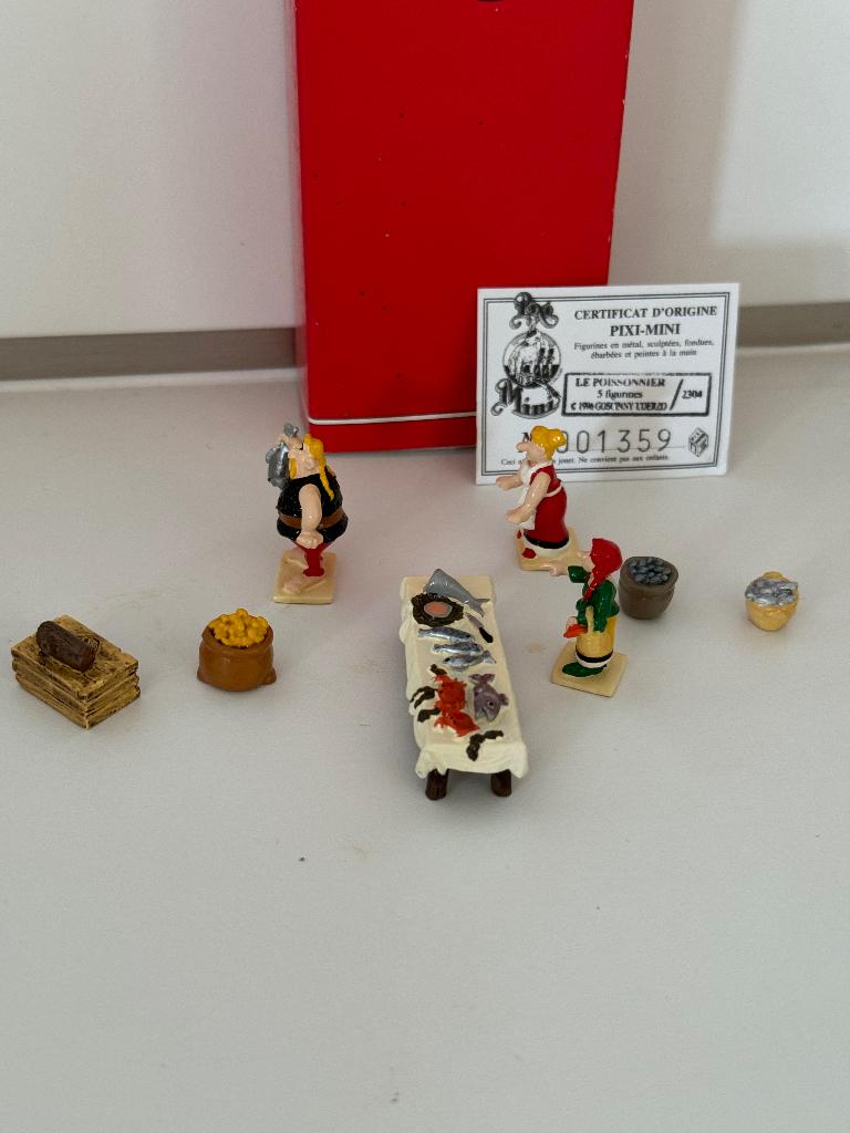 De visboer 5 figuren - Astérix - pixi mini village, Ophalen of Verzenden