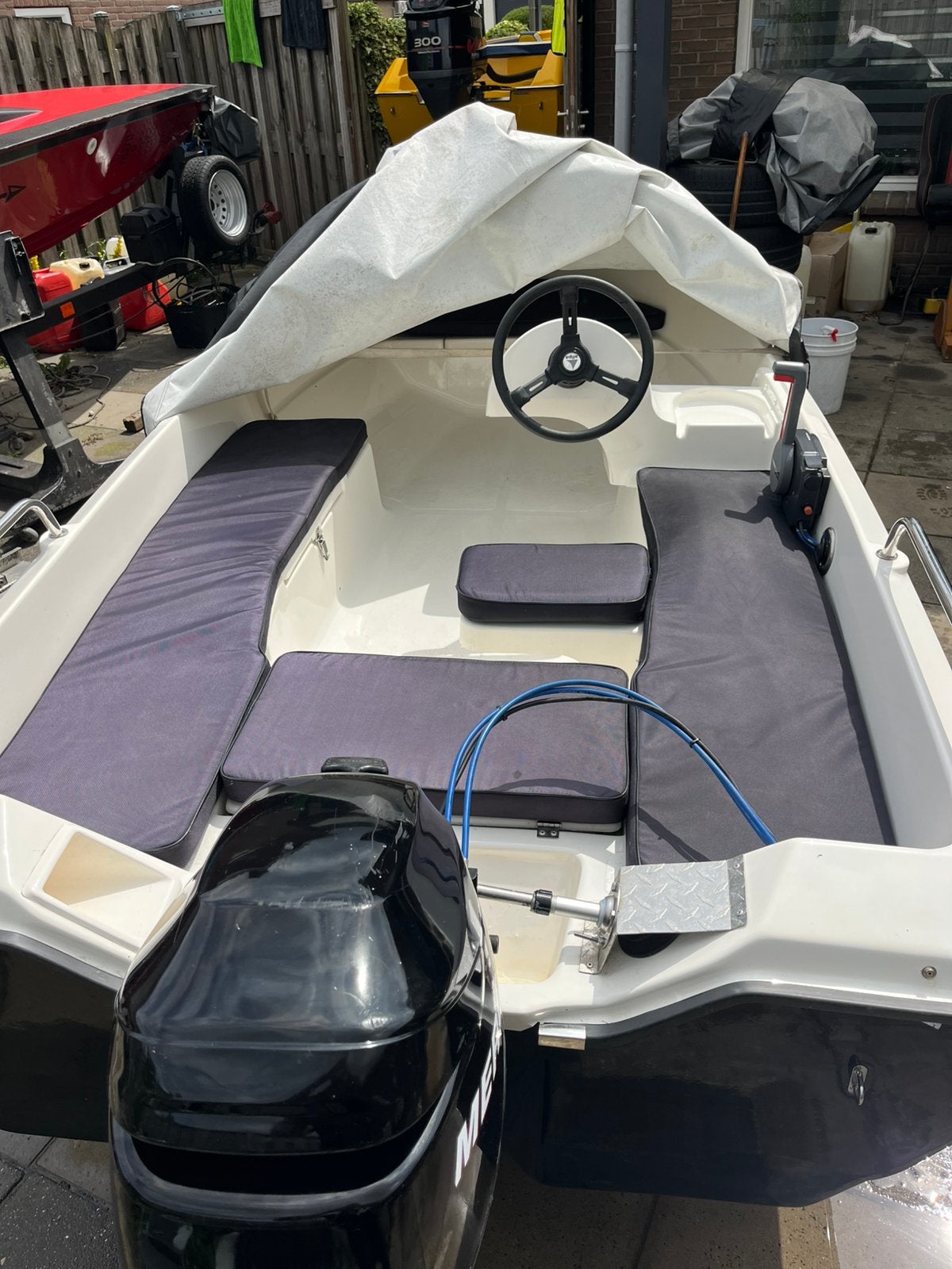 Seafinder 380 console boot mercury 9,9pk, Watersport en Boten, Ophalen, Overige merken, Gebruikt, Tot 10 pk
