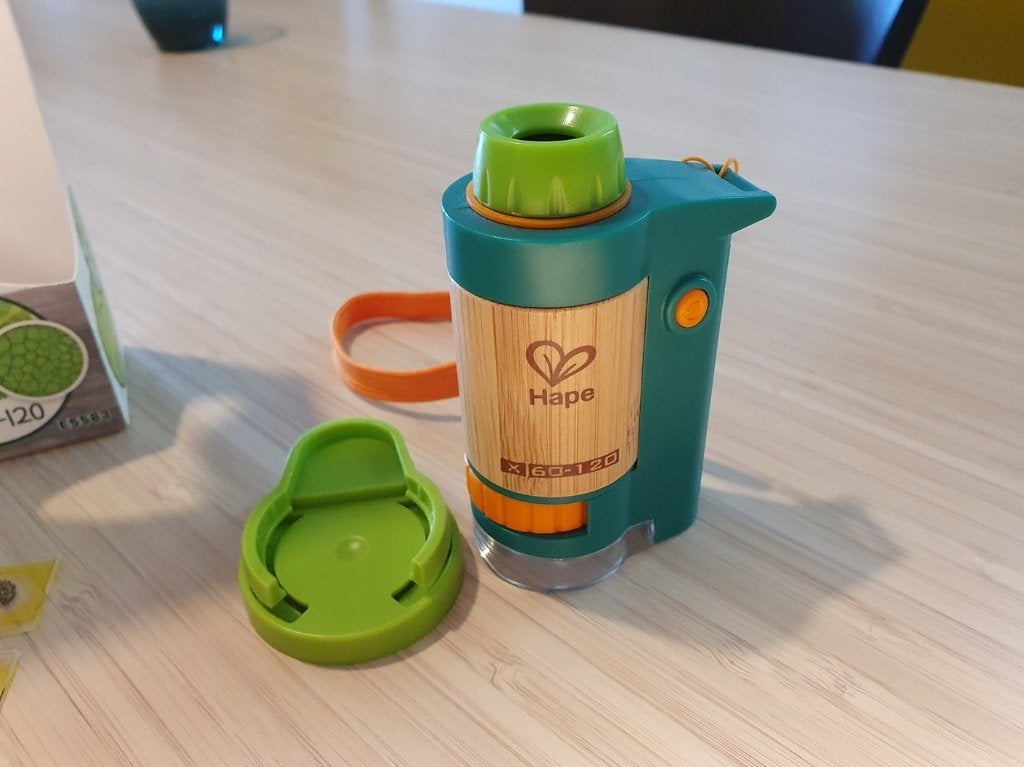Microscope portable bambou (marque Hape), Ophalen of Verzenden, Zo goed als nieuw, Overige materialen