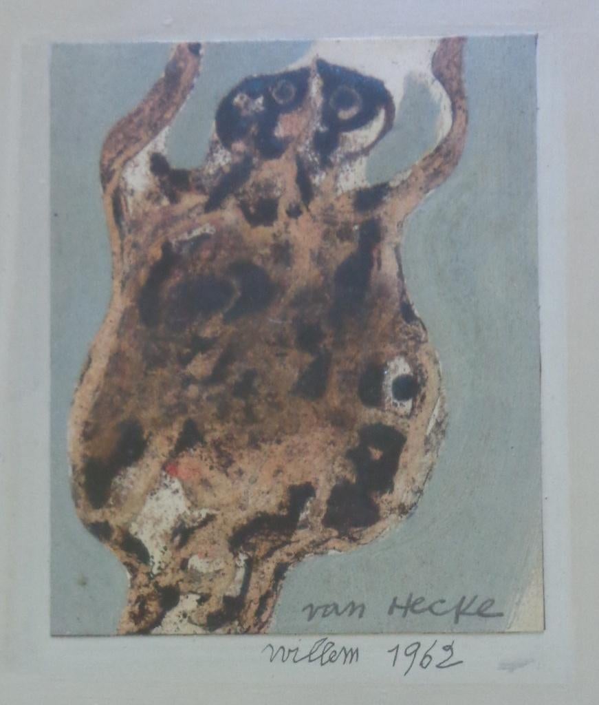 WILLEM VAN HECKE / FIGUUR / OLIEVERF PANEEL / 40x38cm KADER, Antiek en Kunst, Ophalen of Verzenden