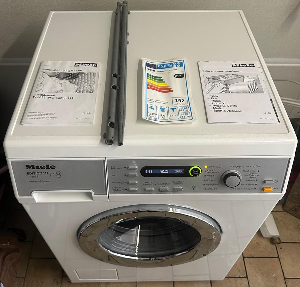 Miele Softcare 8KG/1600 toeren A+++ energie zuinig, Ophalen, Minder dan 85 cm, 8 tot 10 kg, Voorlader