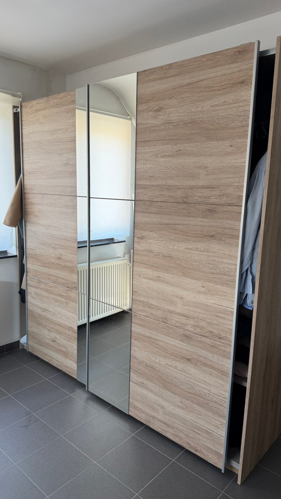 Complete slaapkamer – kast, bed, commode en 2 nachtkastjes, Maison & Meubles, Armoires | Penderies & Garde-robes, Utilisé, Enlèvement