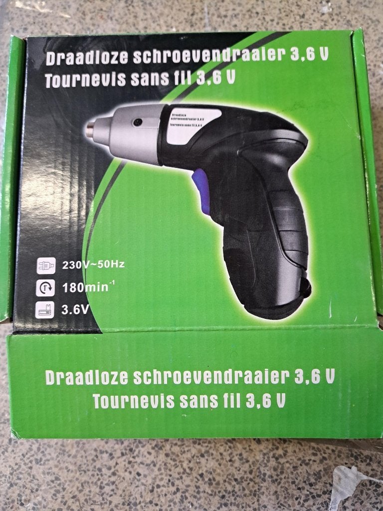 Draadloze schroevendraaier 3,6 V nooit gebruikt, Ophalen, Nieuw