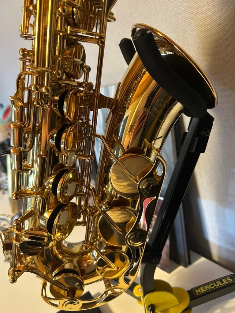 Saxophone alto Yamaha YAS-280 + bec Selmer S80 C+accessoires, Enlèvement, Comme neuf, Alto, Avec valise
