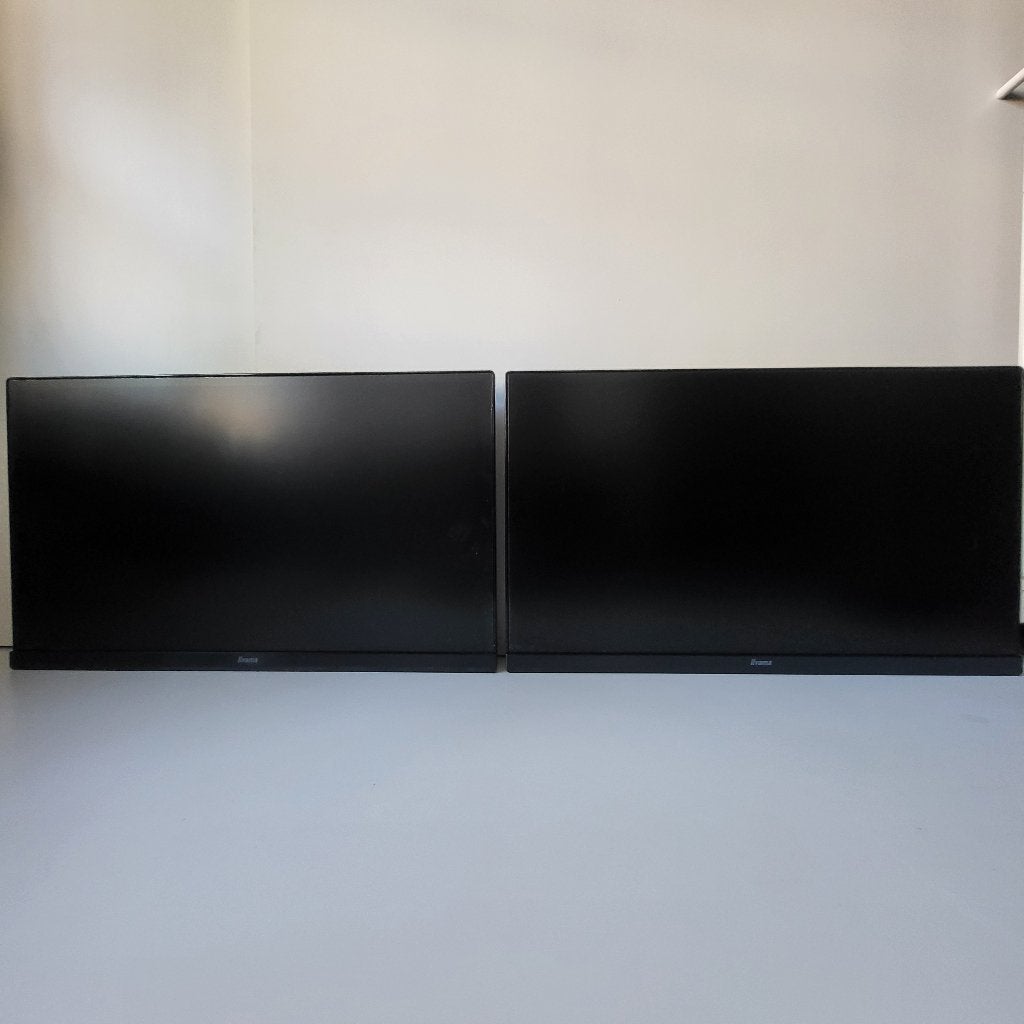 twee computerschermen en bijhorend statief, Computers en Software, Monitoren, Ophalen, DVI, 3 tot 5 ms, Full HD