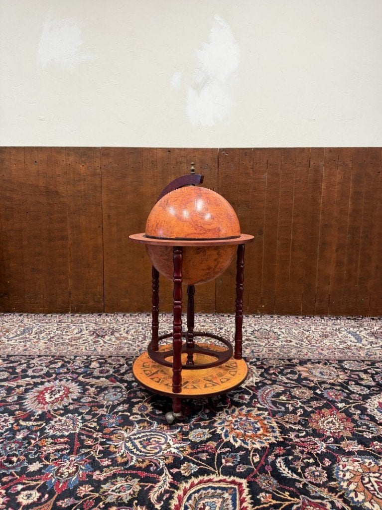 Klassiek Italiaanse Drankglobe Wereldbol Vloermodel, Antiek en Kunst, Ophalen