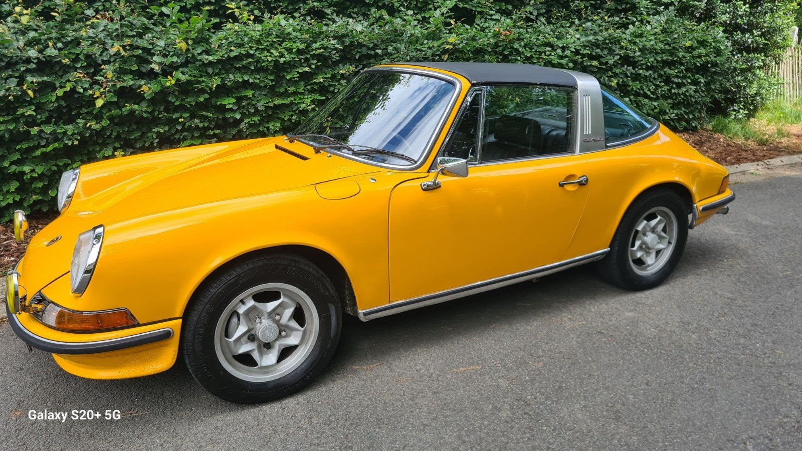 Porsche 911T Targa 1973 2.4 6 cil. matching numbers, Auto's, 4 zetels, Zwart, Cabriolet, Bedrijf