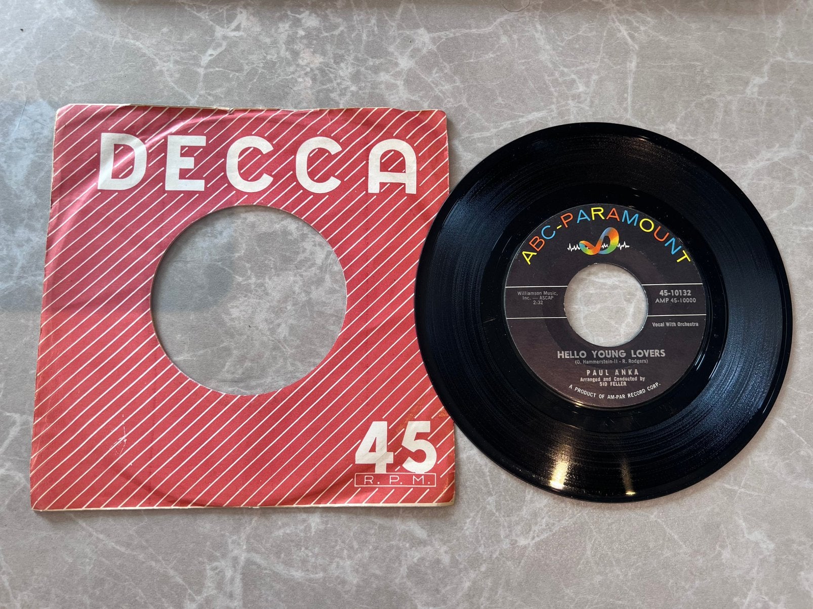 Vinyl 7" 45RPM Paul Anka, Enlèvement ou Envoi, Utilisé, 7 inch
